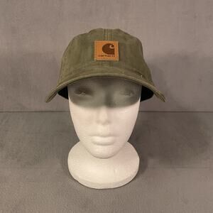 Carhartt Force Canvas Cap Olive Green One Size Adjustable Wicks Sweat AH0289